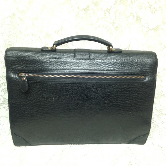 Authentic Burberrry Uni-sexBlack Leather Briefcase - Picture 3 of 8
